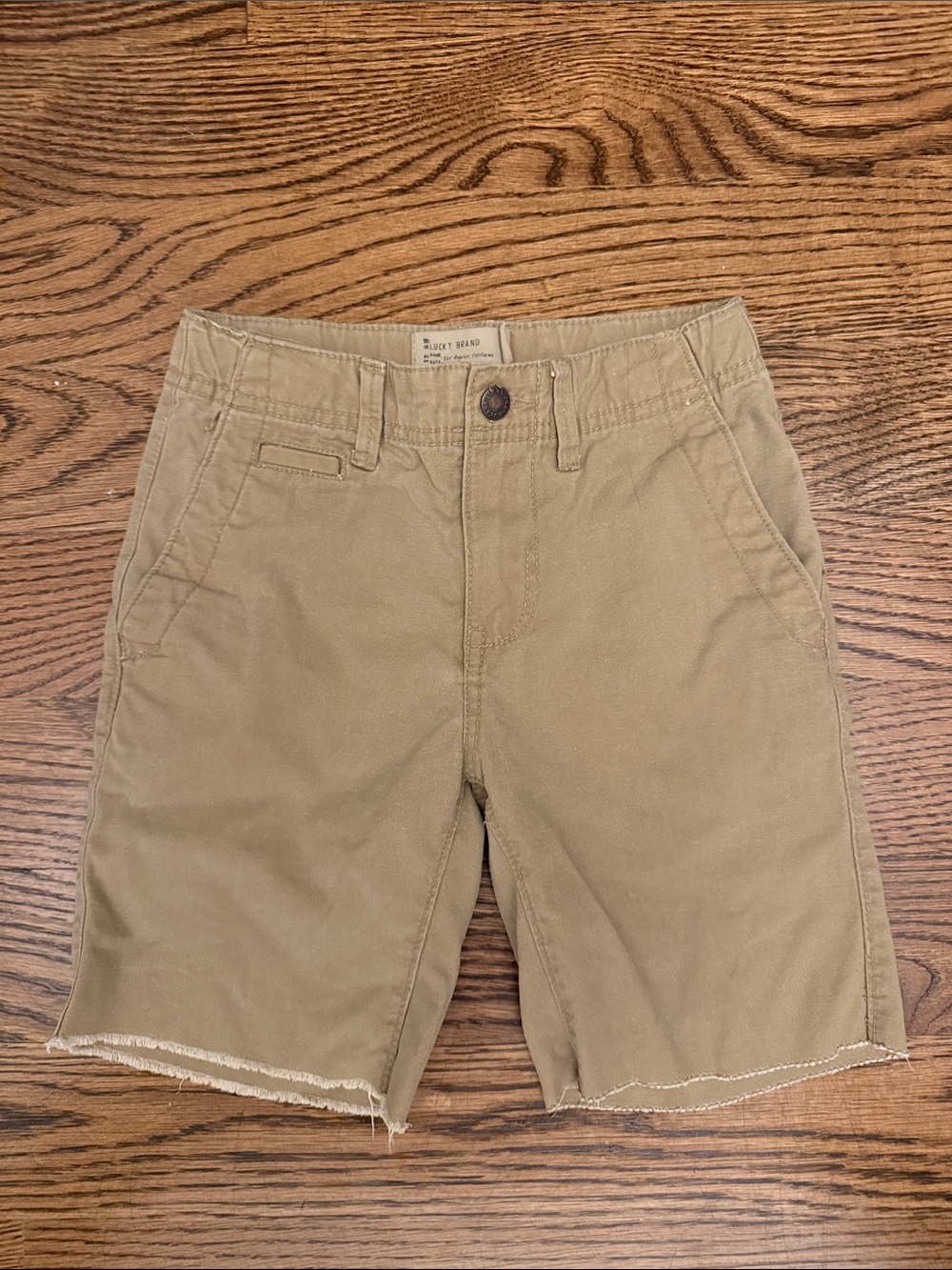 Lucky Brand Khaki Boys' Frayed Hem Shorts